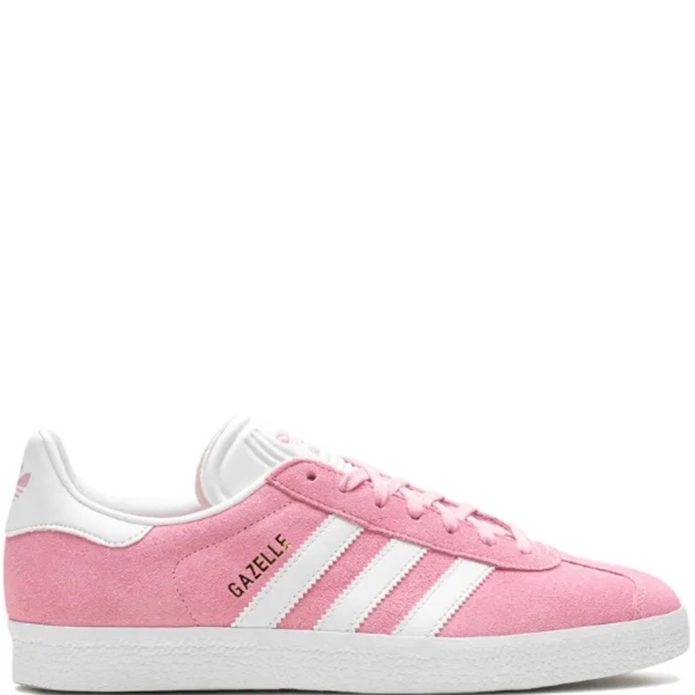 Adidas Pink and White Gazelle Sneakers
